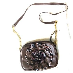 Steve madden brown studded flower purse